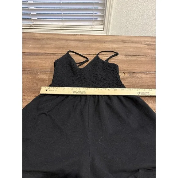 Wild Fable Black Sleeveless Romper Women's Regular Fit Solid One-Piece Size Xs - Picture 4 of 7